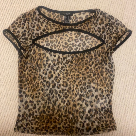 Mesh cheetah print top! - Picture 1 of 3